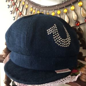 NWT True Religion Dark Denim Conductors Hat
